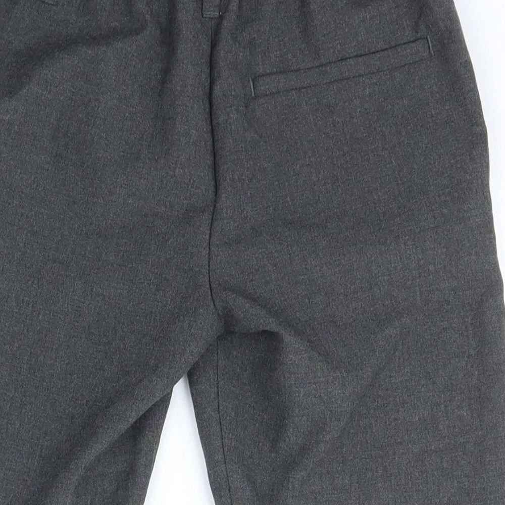 Marks and Spencer Boys Grey  Polyester Chino Shorts Size 5-6 Years  Regular Hook & Eye - school