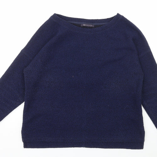 Marks and Spencer Womens Blue Scoop Neck  Polyester Pullover Jumper Size 16