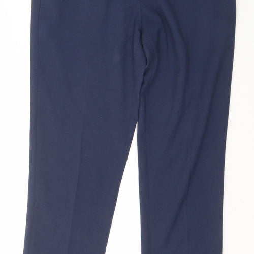 Sisley Womens Blue  Polyester Capri Trousers Size 8 L27 in Regular Hook & Eye