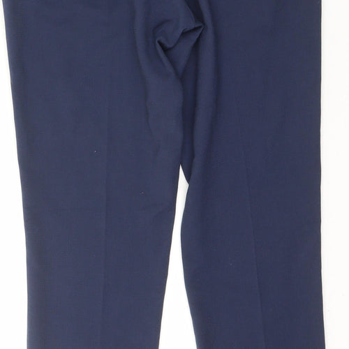 Sisley Womens Blue  Polyester Capri Trousers Size 8 L27 in Regular Hook & Eye