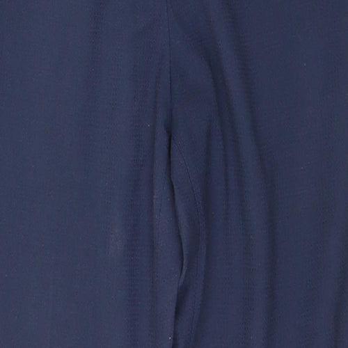Sisley Womens Blue  Polyester Capri Trousers Size 8 L27 in Regular Hook & Eye