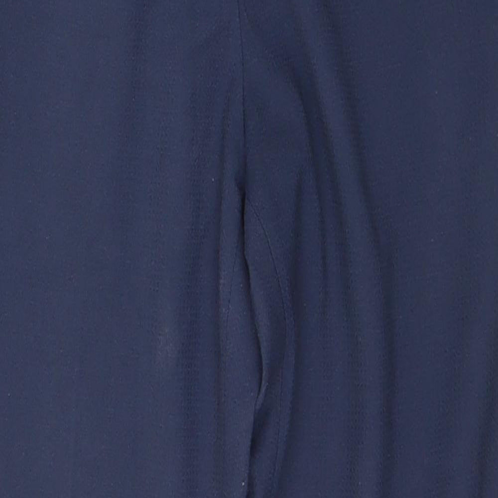 Sisley Womens Blue  Polyester Capri Trousers Size 8 L27 in Regular Hook & Eye