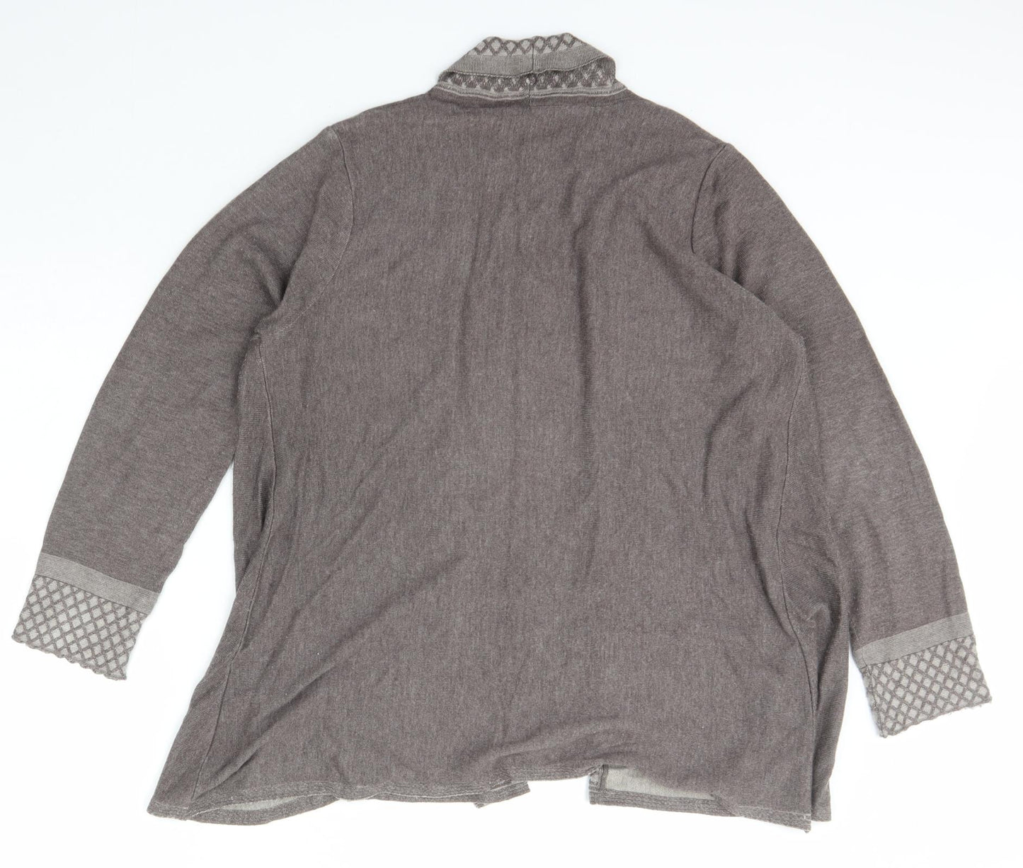 Per Una Womens Brown Collared  Viscose Cardigan Jumper Size 16