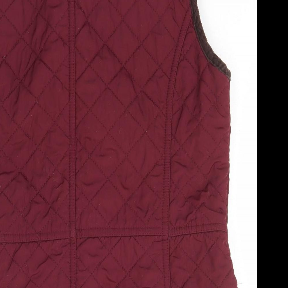 NEXT Girls Red   Gilet Jacket Size 11-12 Years  Zip