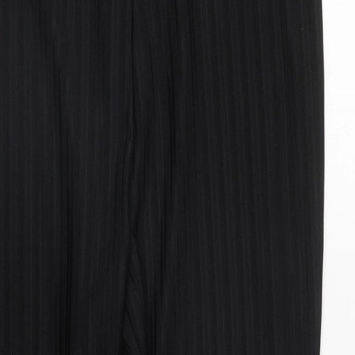 Papaya Womens Black  Polyester Trousers  Size 14 L27 in Regular