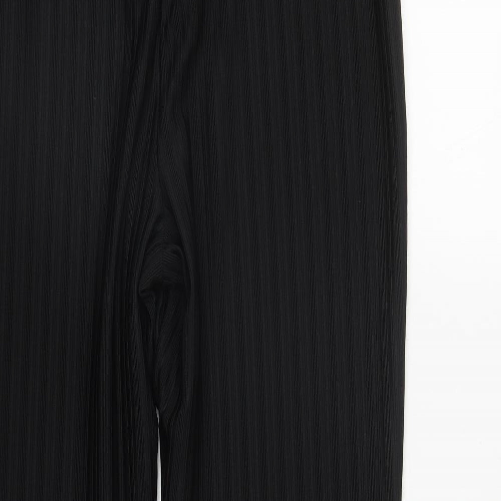 Papaya Womens Black  Polyester Trousers  Size 14 L27 in Regular