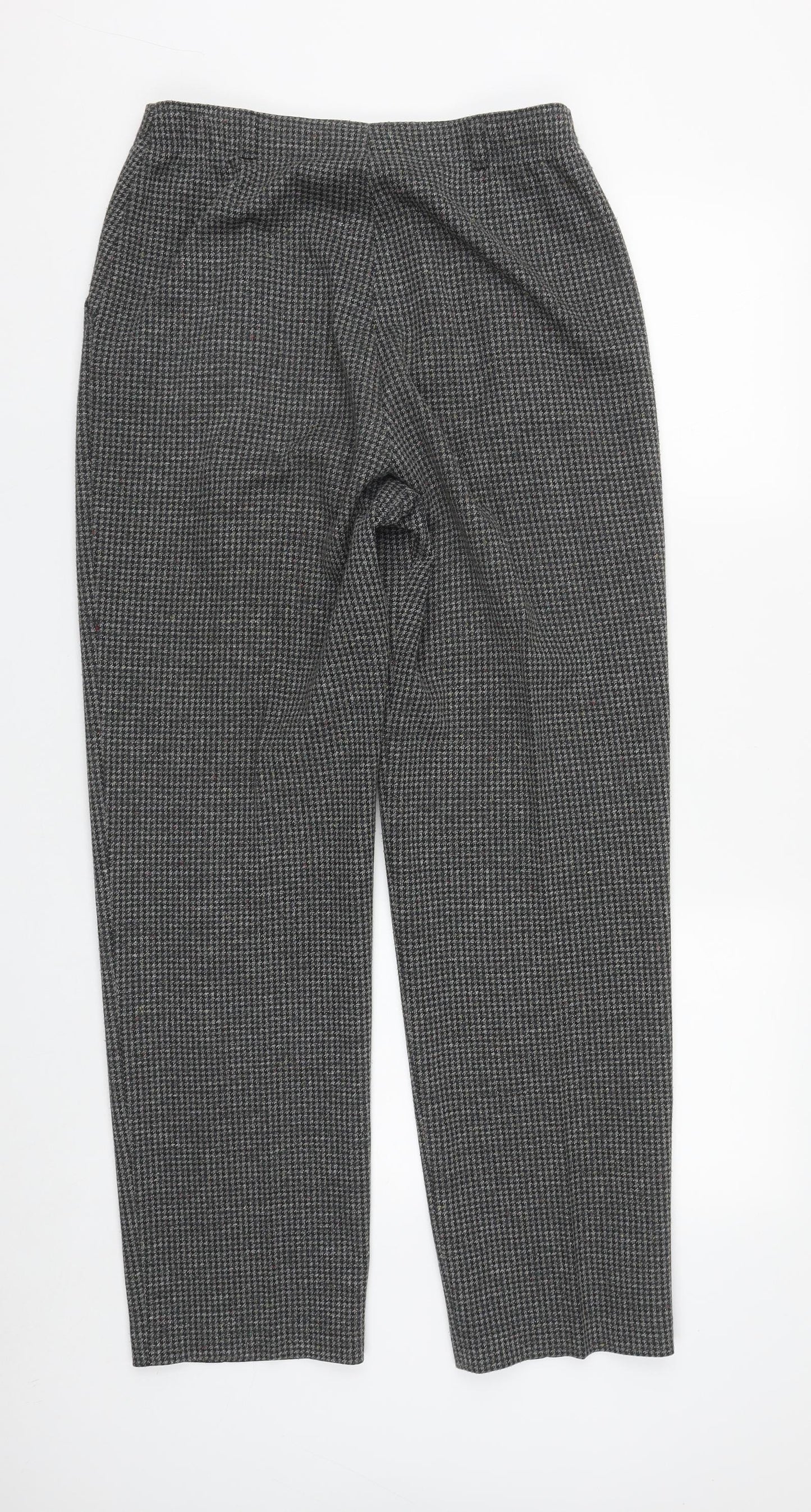 Lapious Womens Multicoloured Plaid Polyester Trousers  Size 14 L29 in Regular Zip