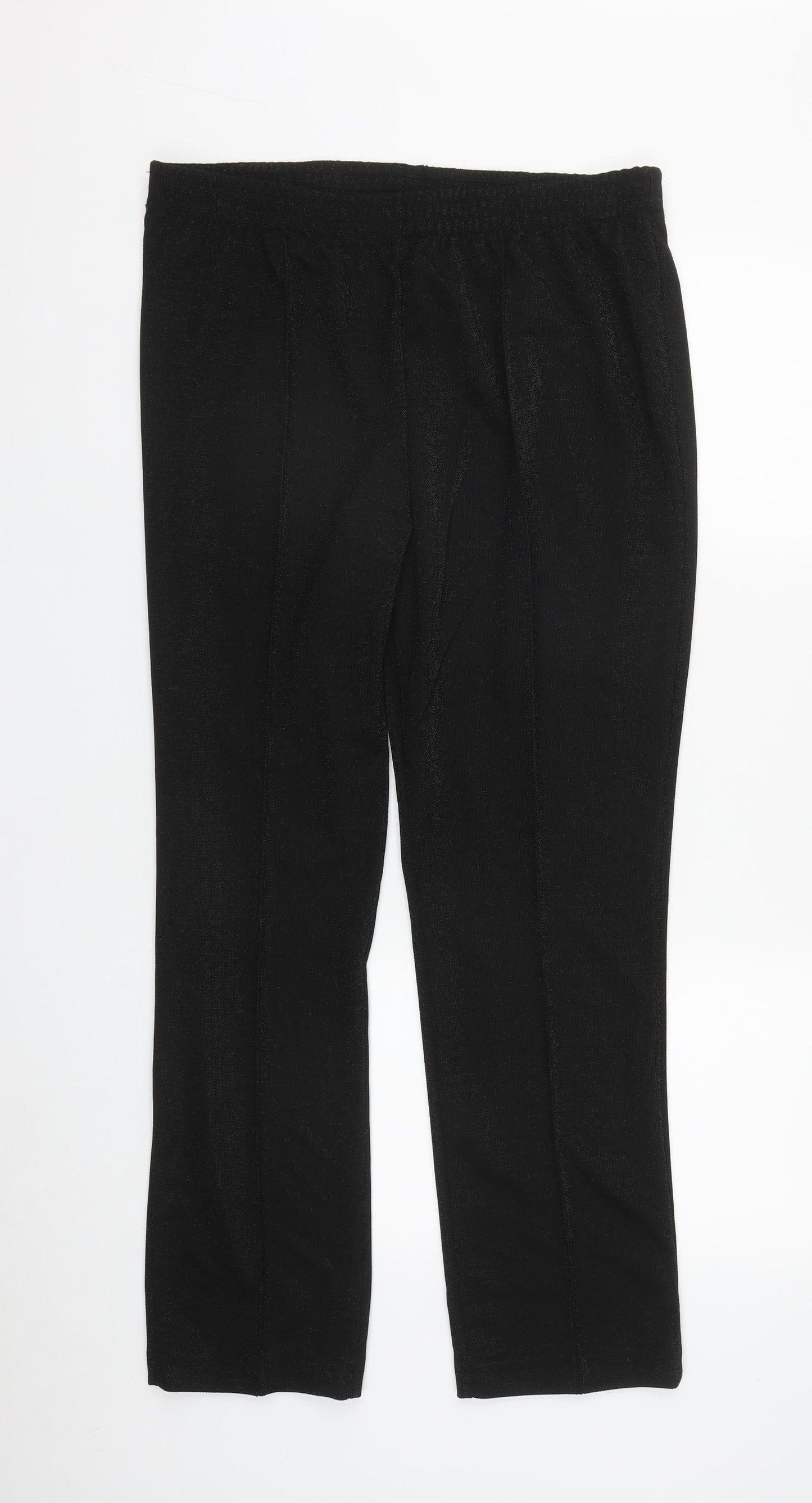 Anna Rose Womens Black  Polyester Trousers  Size 14 L29 in Regular