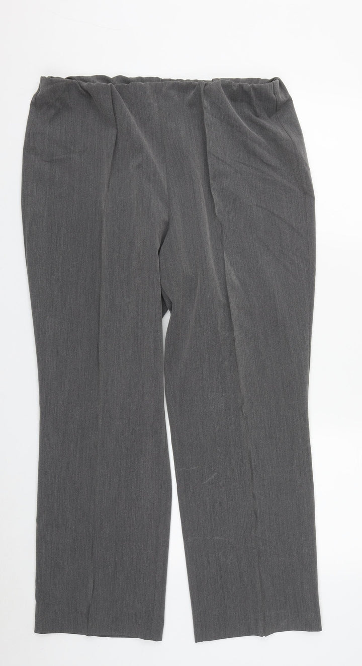 Bonmarché Womens Grey Polyester Trousers Size 16 L29 in Regular
