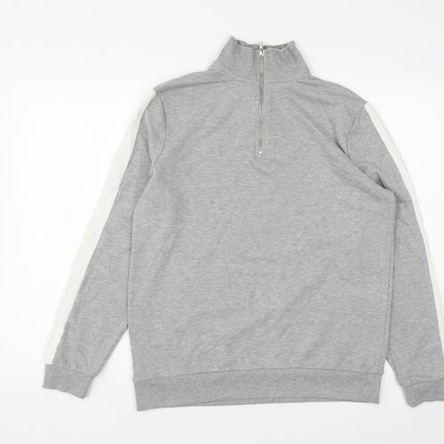 ASOS Mens Grey  Cotton Pullover Sweatshirt Size S