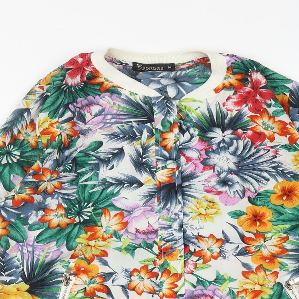 Daphnea Womens Multicoloured Floral  Jacket  Size M  Zip