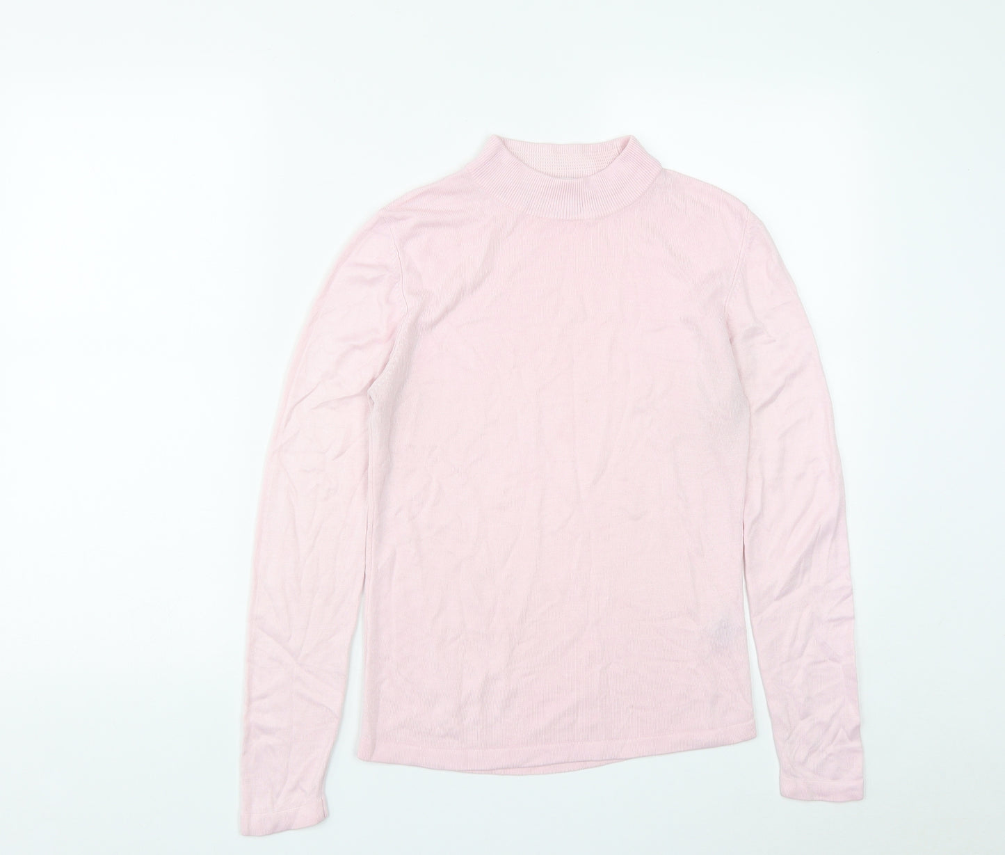 Marks and Spencer Womens Pink Round Neck  Acrylic Pullover Jumper Size 10