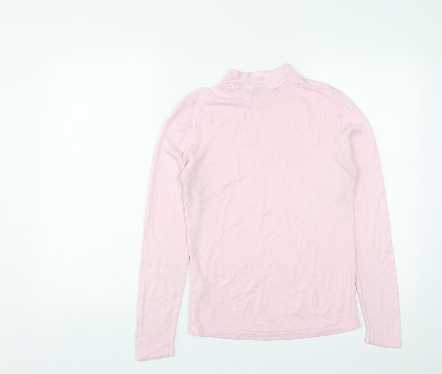 Marks and Spencer Womens Pink Round Neck  Acrylic Pullover Jumper Size 10