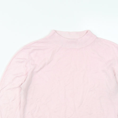 Marks and Spencer Womens Pink Round Neck  Acrylic Pullover Jumper Size 10