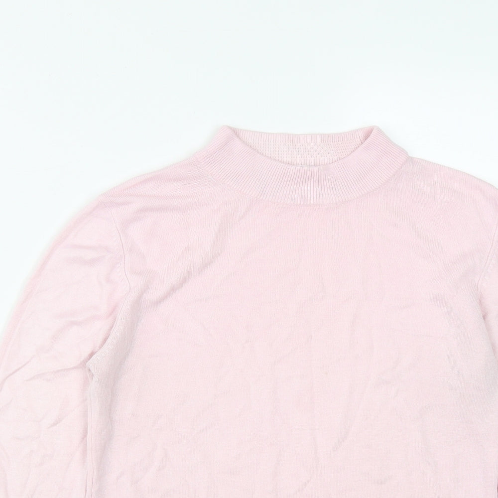 Marks and Spencer Womens Pink Round Neck  Acrylic Pullover Jumper Size 10