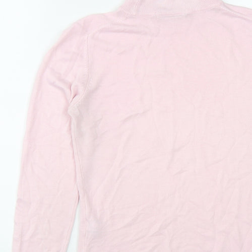 Marks and Spencer Womens Pink Round Neck  Acrylic Pullover Jumper Size 10