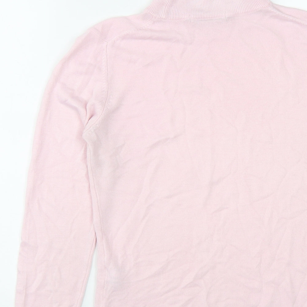 Marks and Spencer Womens Pink Round Neck  Acrylic Pullover Jumper Size 10