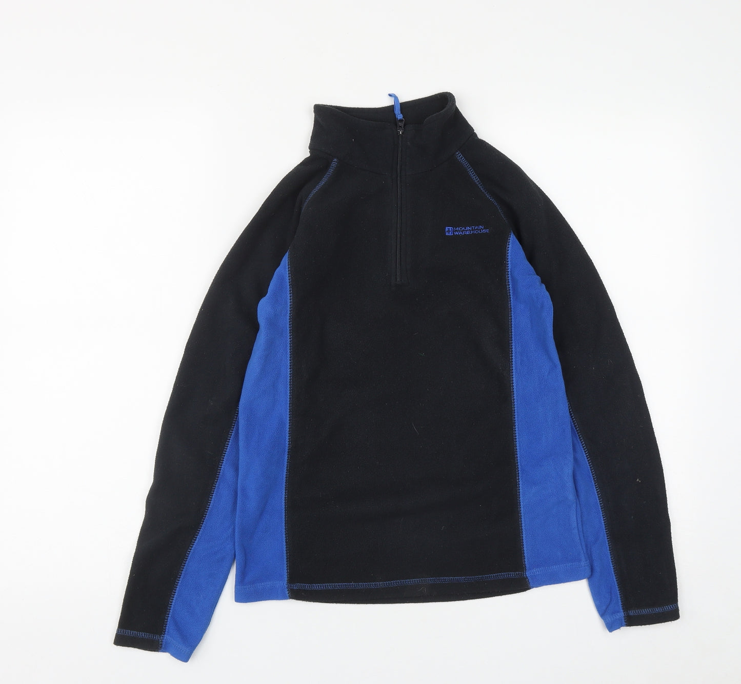 Mountain Warehouse Boys Black  Polyacrylate Fibre Pullover Sweatshirt Size 11-12 Years  Zip