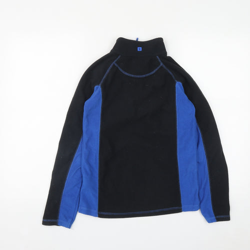 Mountain Warehouse Boys Black  Polyacrylate Fibre Pullover Sweatshirt Size 11-12 Years  Zip