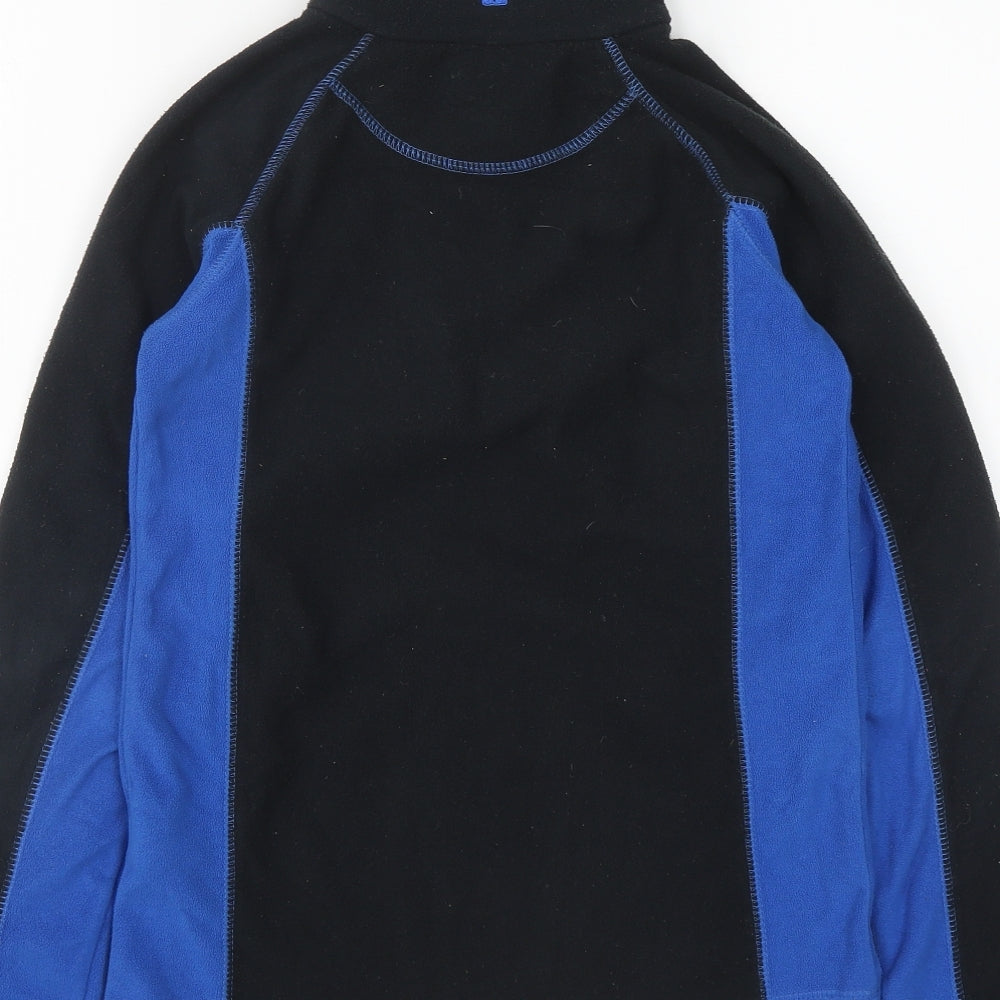 Mountain Warehouse Boys Black  Polyacrylate Fibre Pullover Sweatshirt Size 11-12 Years  Zip