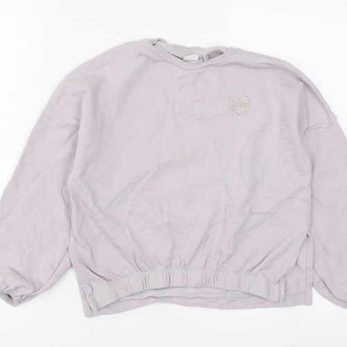 NEXT Girls Purple  Cotton Pullover Sweatshirt Size 10 Years