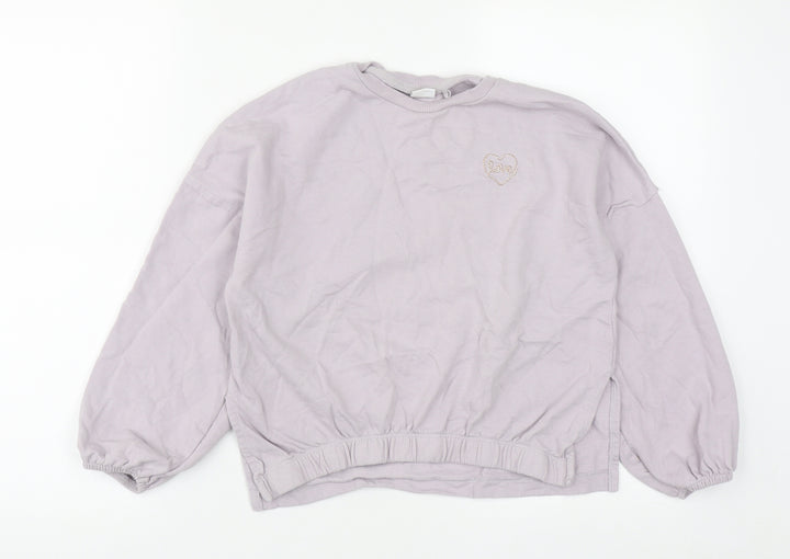 NEXT Girls Purple  Cotton Pullover Sweatshirt Size 10 Years