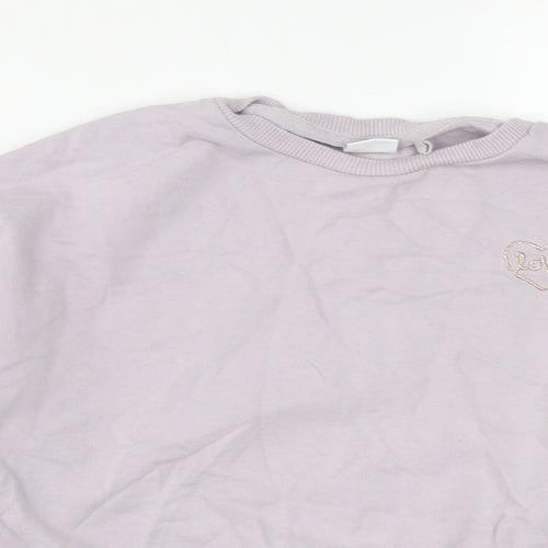 NEXT Girls Purple  Cotton Pullover Sweatshirt Size 10 Years