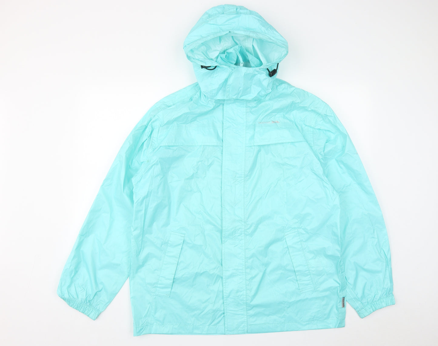 Trespass Womens Green   Rain Coat Jacket Size M  Zip