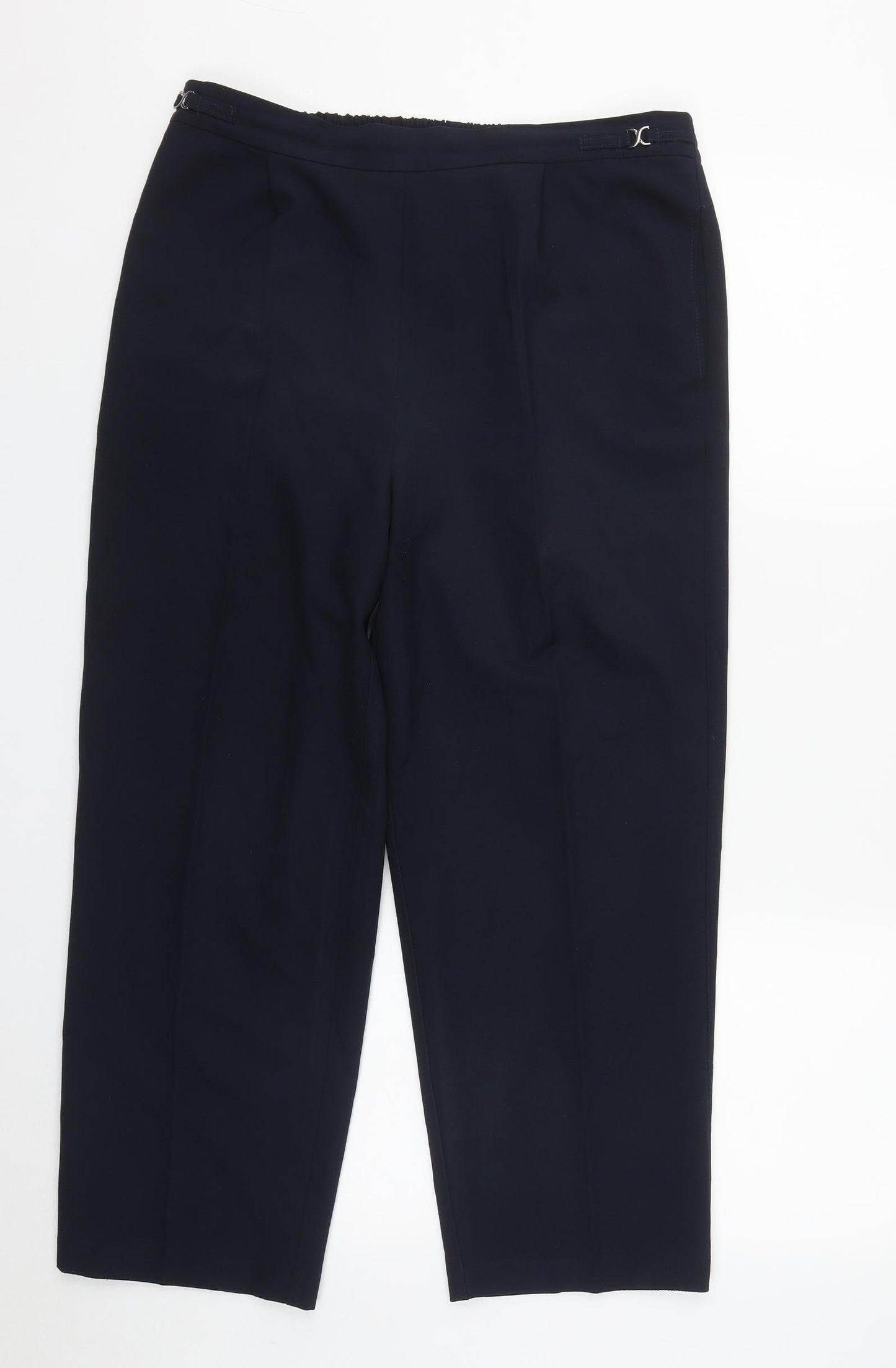 Bonmarché Womens Blue  Polyester Trousers  Size 14 L24 in Regular