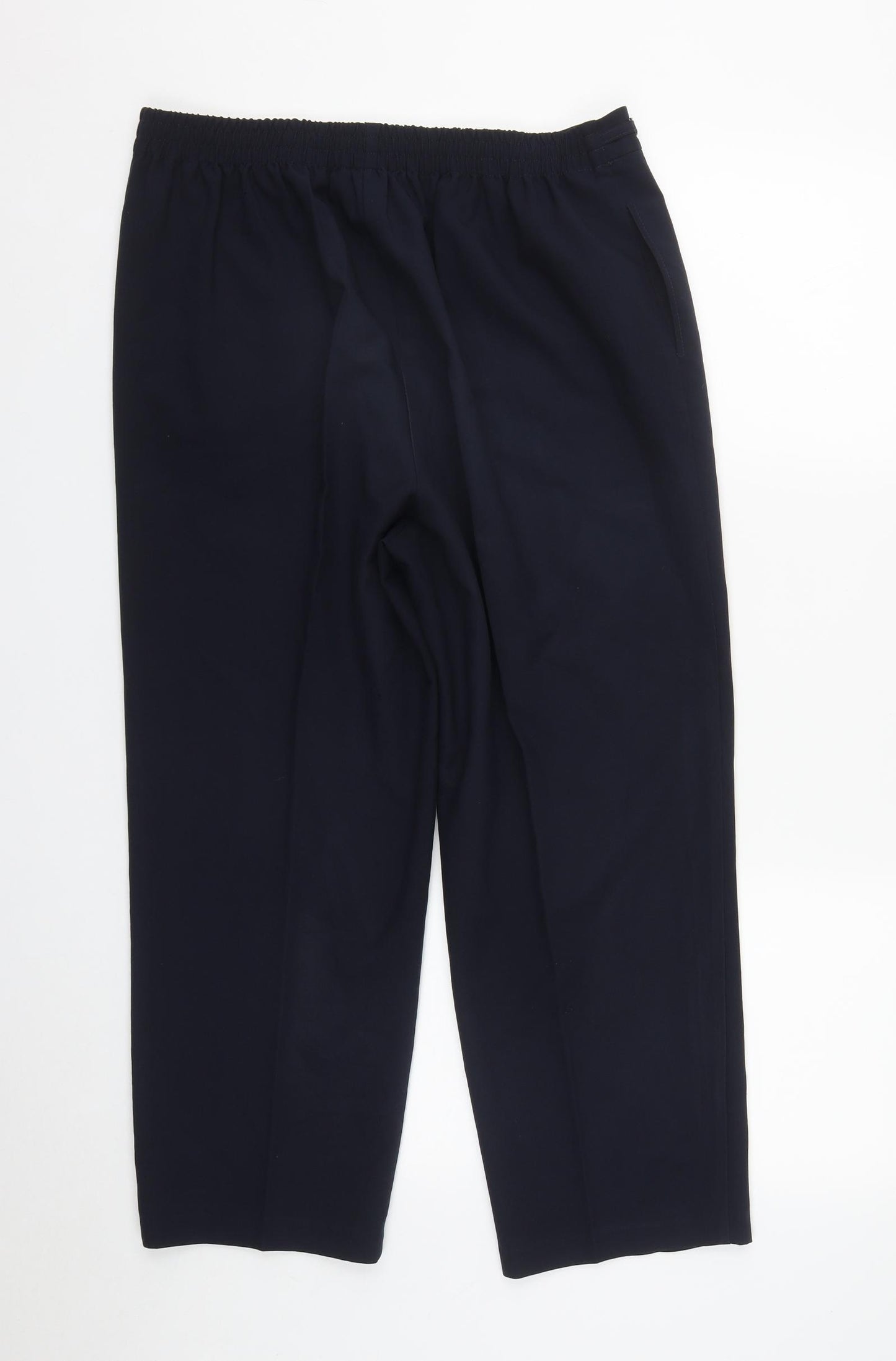 Bonmarché Womens Blue  Polyester Trousers  Size 14 L24 in Regular