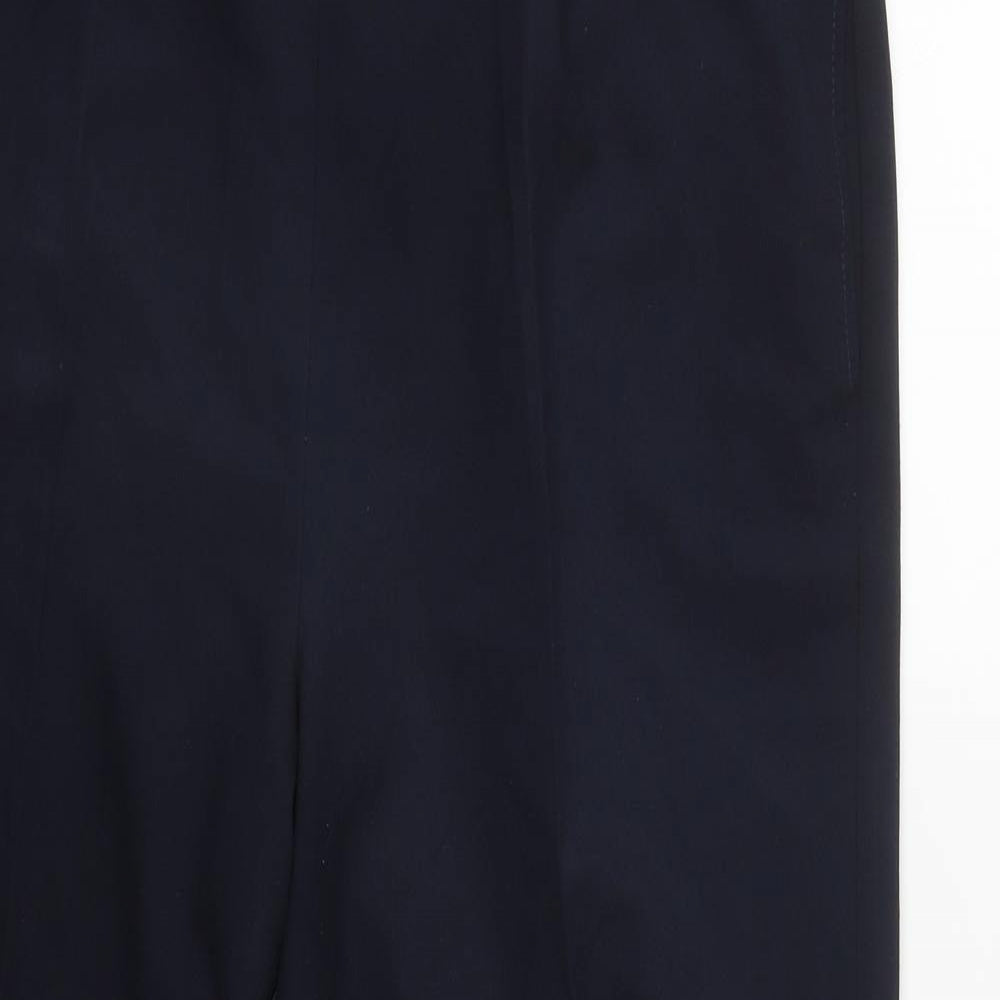 Bonmarché Womens Blue  Polyester Trousers  Size 14 L24 in Regular