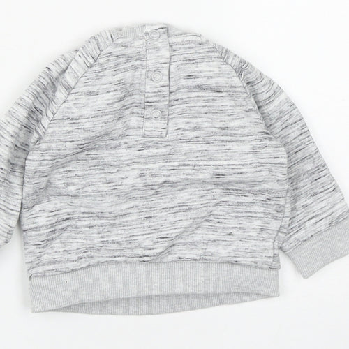 Disney Baby Baby Grey  Polyester Pullover Jumper Size 0-3 Months  Snap - Mickey Mouse