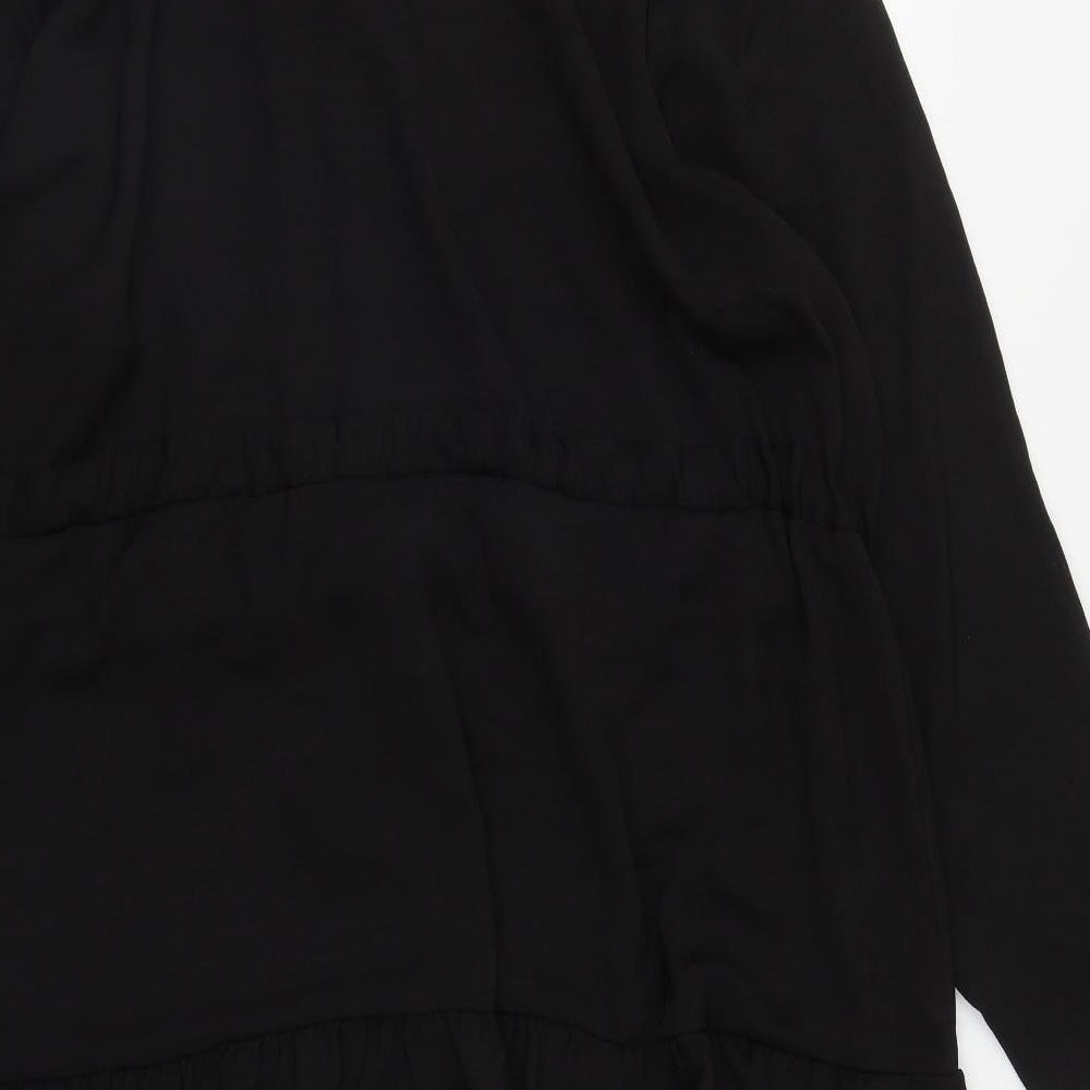 New Look Womens Black  Polyester Shirt Dress  Size 24  Collared Button