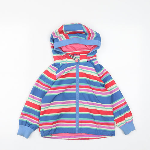 Racoon Girls Multicoloured Striped  Rain Coat Coat Size 3 Years  Zip