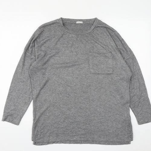 Oysho Womens Grey Round Neck  Viscose Pullover Jumper Size S