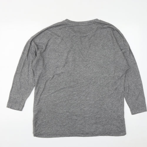 Oysho Womens Grey Round Neck  Viscose Pullover Jumper Size S