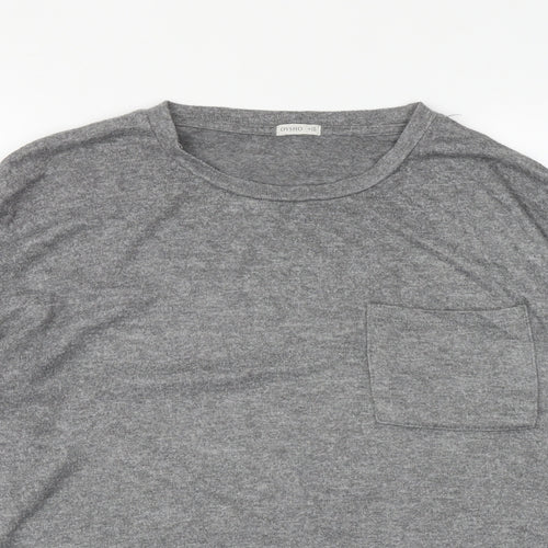 Oysho Womens Grey Round Neck  Viscose Pullover Jumper Size S