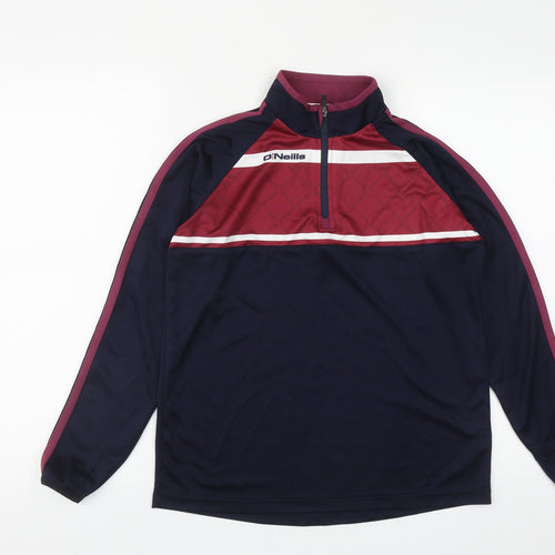 O'Neill Boys Blue  Polyester Pullover Sweatshirt Size 13 Years  Zip