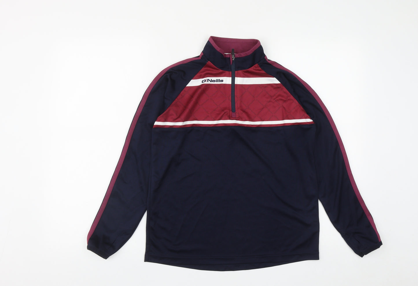 O'Neill Boys Blue  Polyester Pullover Sweatshirt Size 13 Years  Zip