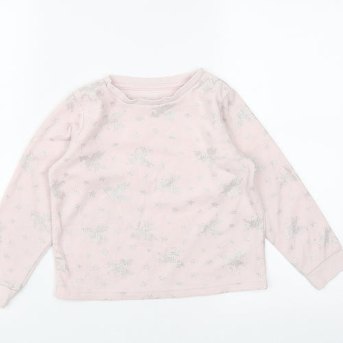 Matalan Girls Pink  Polyester Pullover Sweatshirt Size 6 Years   - Unicorn