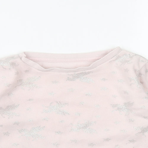 Matalan Girls Pink  Polyester Pullover Sweatshirt Size 6 Years   - Unicorn