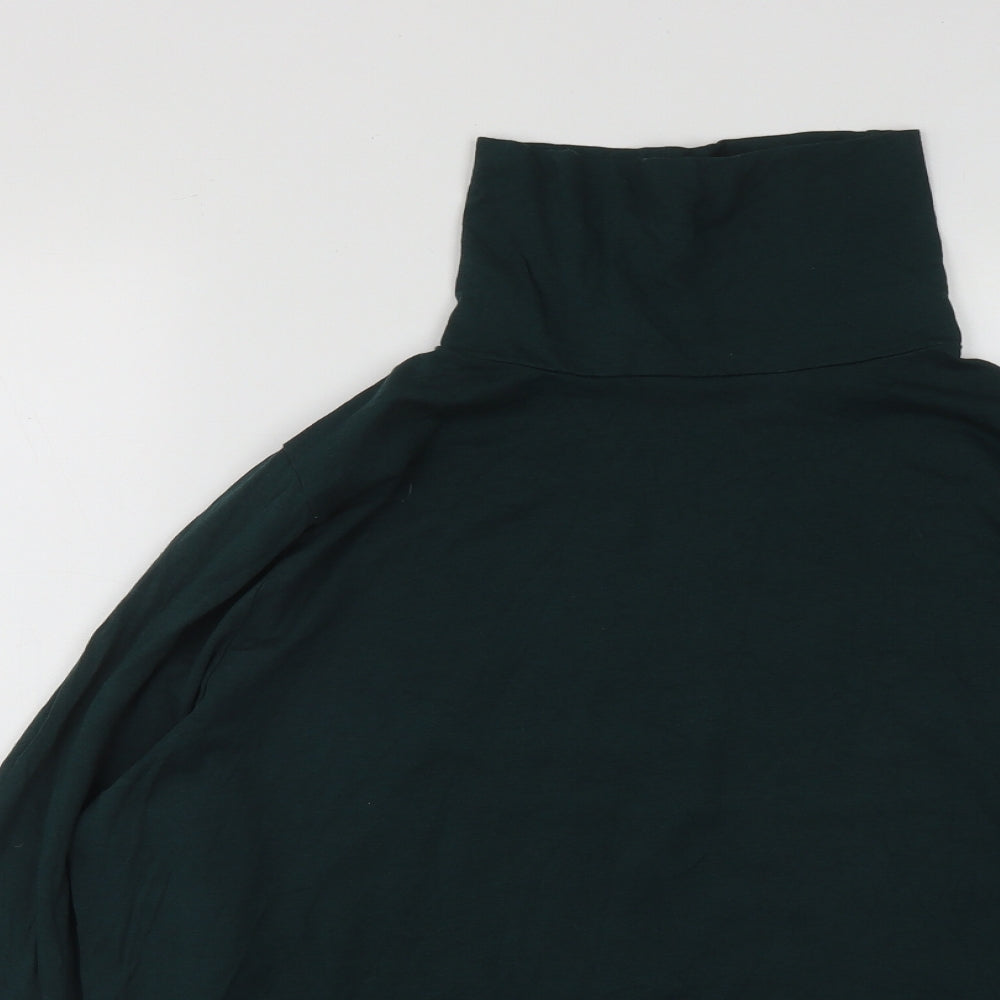 TU Womens Green High Neck  Cotton Pullover Jumper Size 22