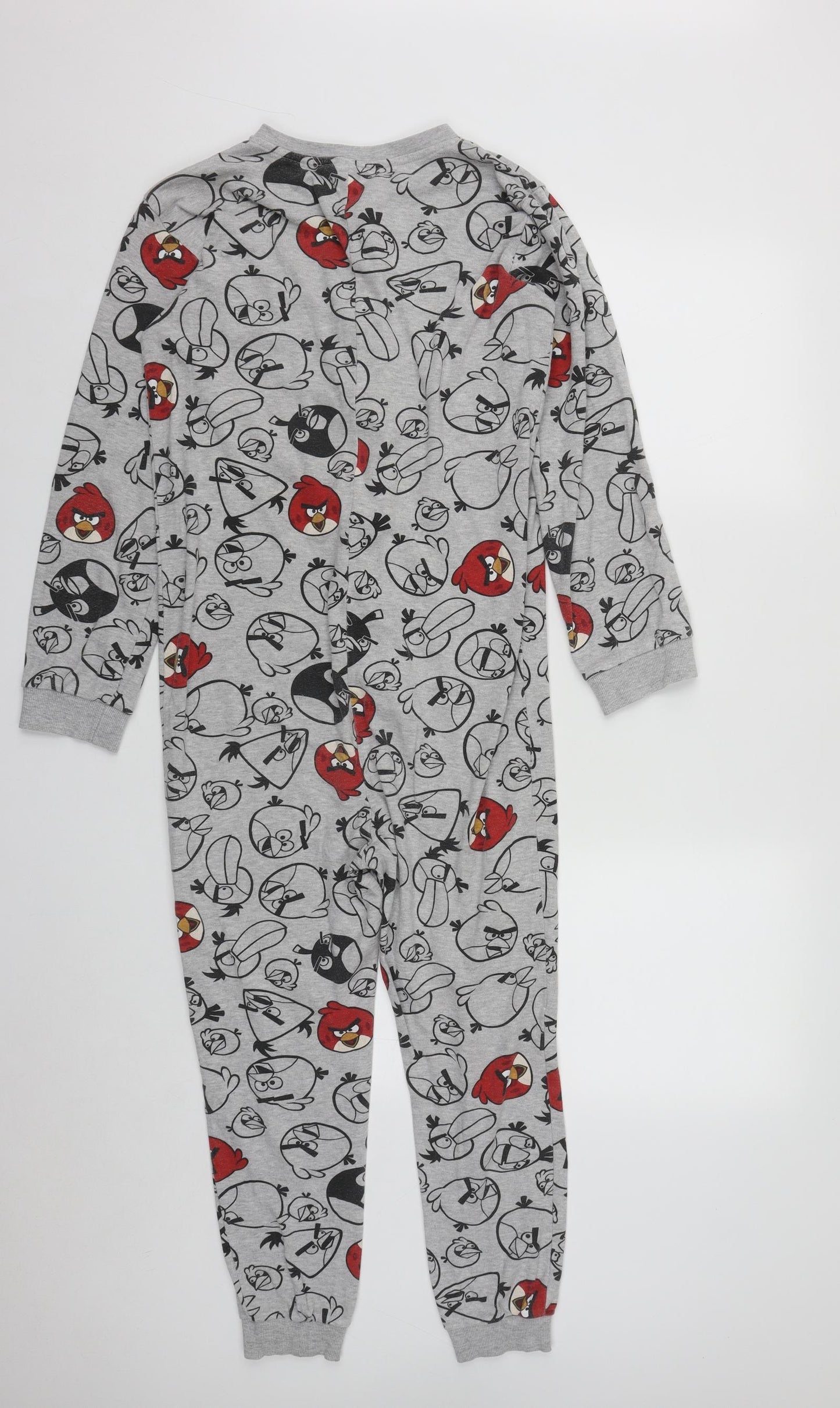 Angry Birds Boys Grey Solid Cotton  One Piece Size 13-14 Years  Zip