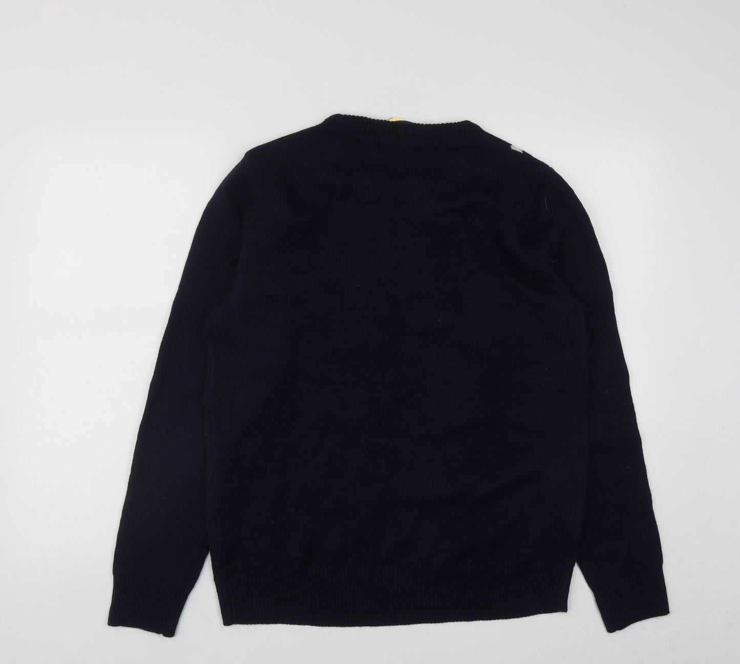 Primark Mens Blue Round Neck  Acrylic Pullover Jumper Size M   - Christmas Jumper