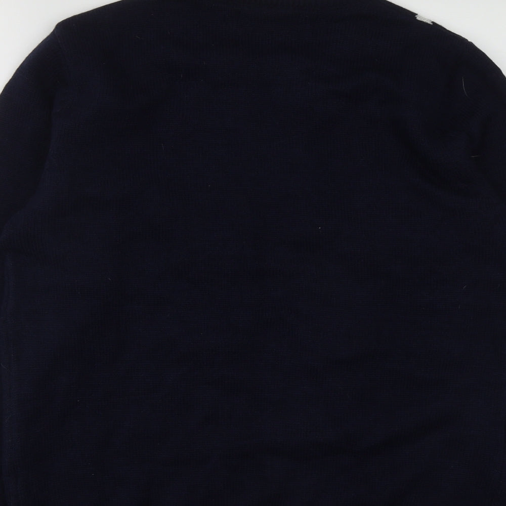 Primark Mens Blue Round Neck  Acrylic Pullover Jumper Size M   - Christmas Jumper