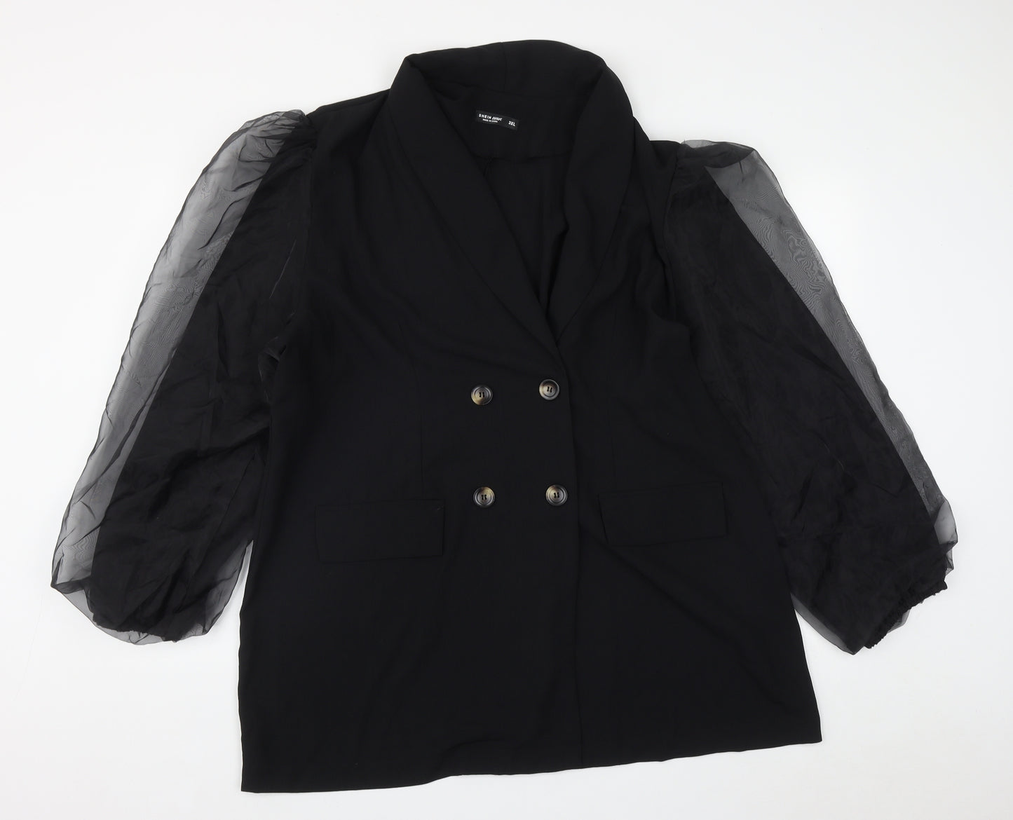 SheIn Womens Black   Jacket  Size 3XL  Button
