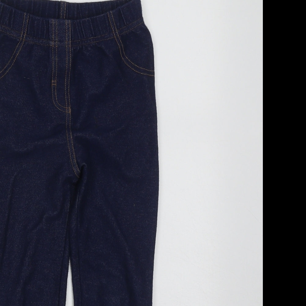 Tu  Girls Blue  Cotton Harem Trousers Size 5-6 Years  Regular