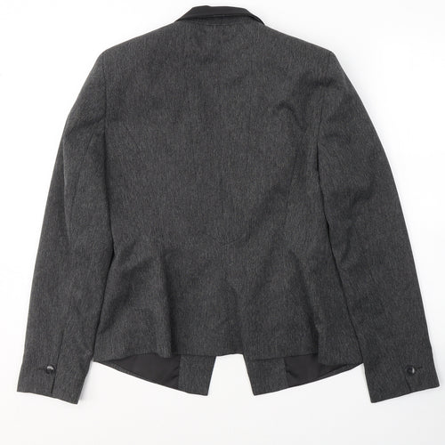 Atmosphere Womens Grey  Polyester Jacket Blazer Size 12