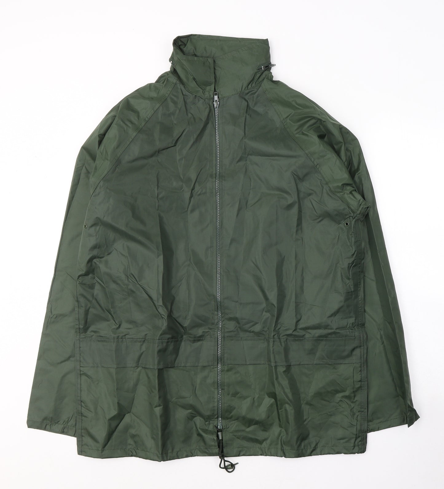 Preworn Mens Green   Rain Coat Coat Size M  Zip