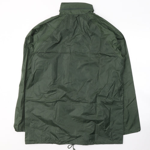 Preworn Mens Green   Rain Coat Coat Size M  Zip